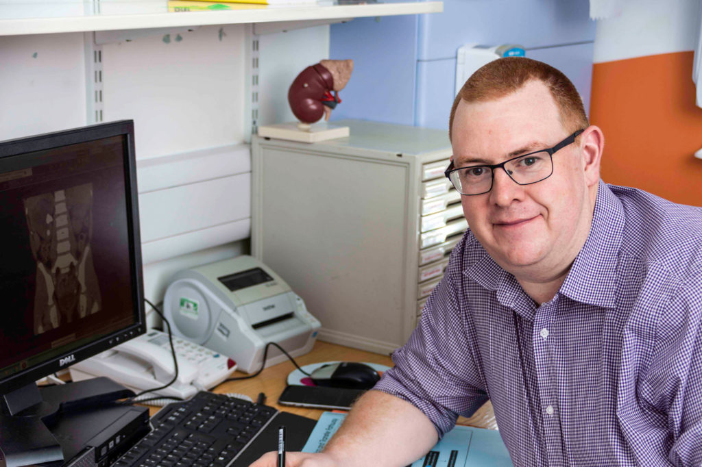 Mr Robb in Outpatient Clinic Room