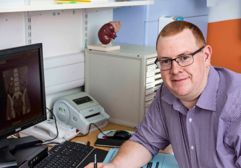 Mr Robb in Outpatient Clinic Room